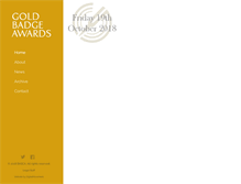 Tablet Screenshot of goldbadgeawards.com
